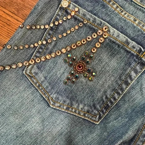 Kippy’s Swarovski Crystal Jeans size 25 with crosses - Picture 6 of 7